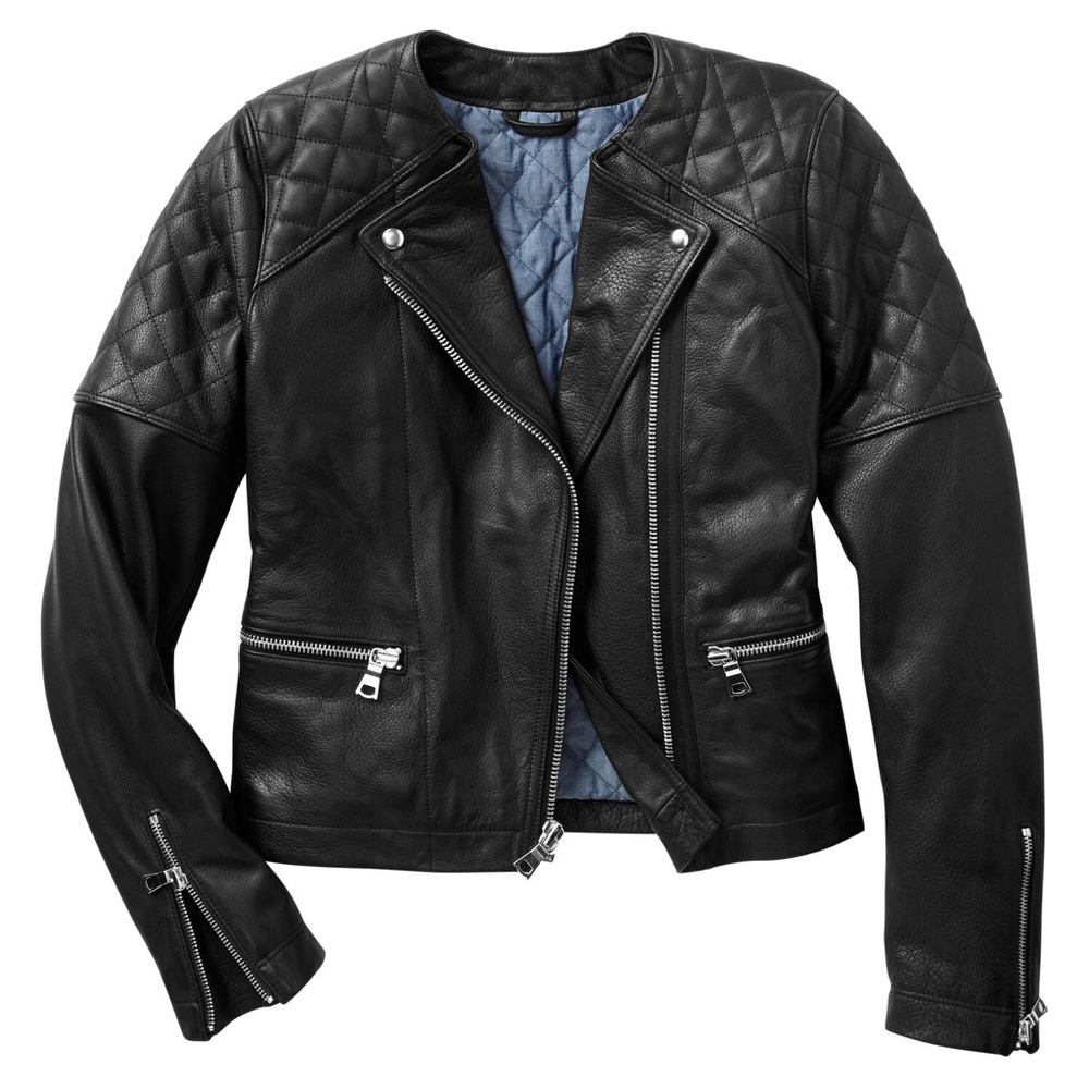 Gap Quilted Leather Moto Jacket